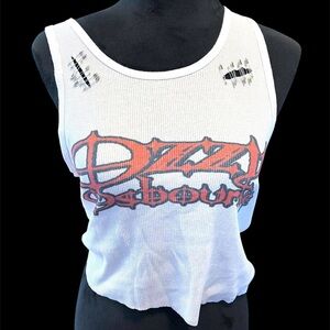 Ozzy Osbourne Custom Made ONE OF ONE Tank Top Safety Pins Design XL